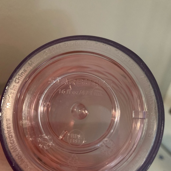 Starbucks 16 oz Pink Textured Tumbler with Black Lid - Picture 3 of 6